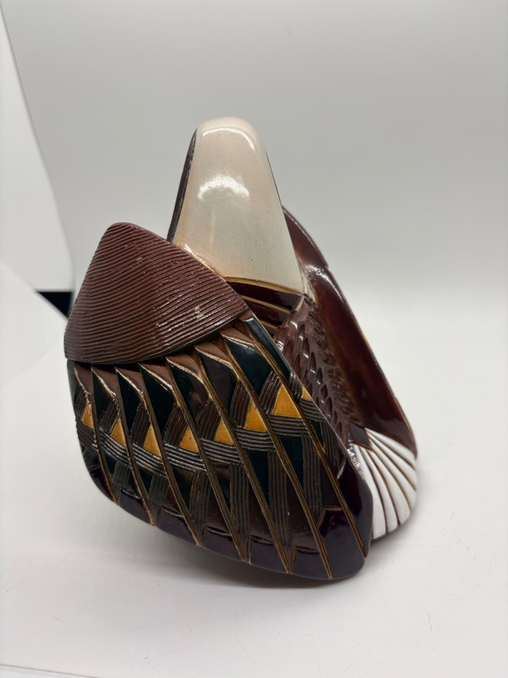 Artesania Rinconada Ceramic Eagle Statue - Picture 2 of 5